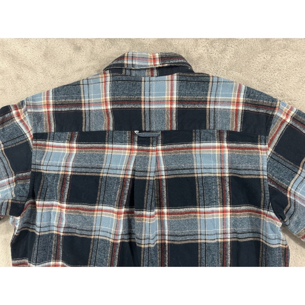 Red Head Shirt Jacket Mens L Tall Flannel Shacket Soft Comfort Western Red Blue‎ - Picture 8 of 11